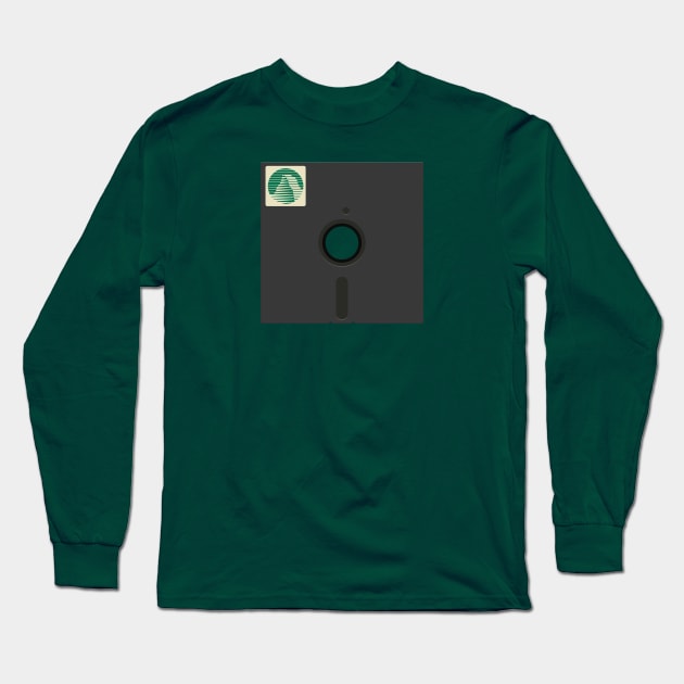 Retro PC Gamer 8in Floppy Long Sleeve T-Shirt by CCDesign